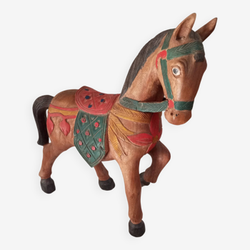 Grand cheval Perse en bois
