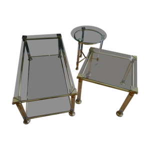 Ensemble de 3 tables basses art