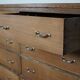 Antique French oak shop cabinet / kitchen island, 1930s