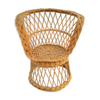 Fauteuil enfant en osier