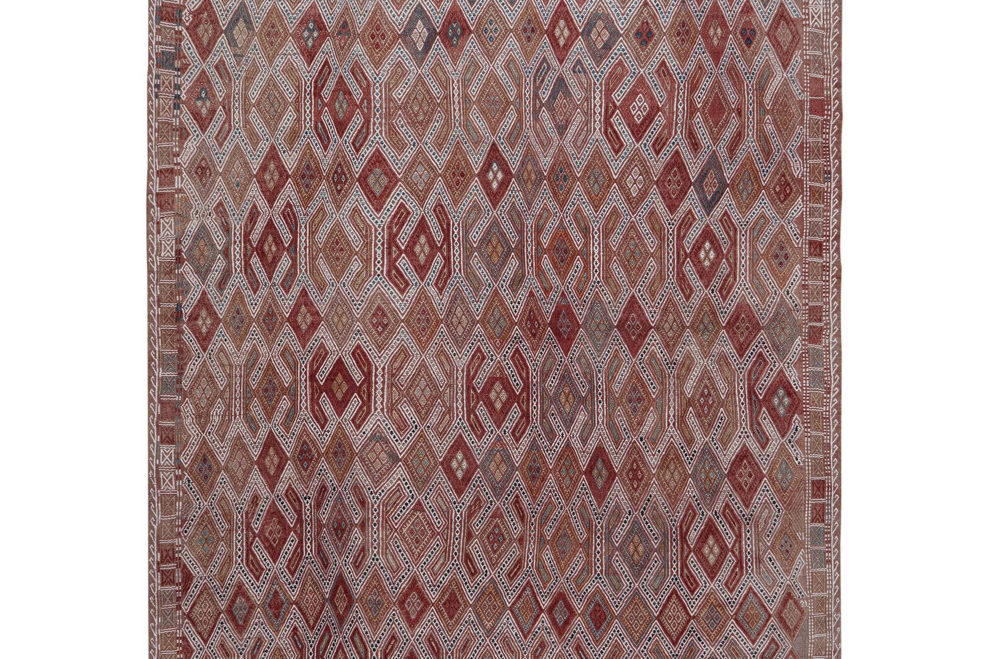 Vintage Turkish kilim, handwoven, 176x244 cm.