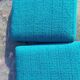 Norwegian living room set in blue fabric, vintage scandinavian 1960s