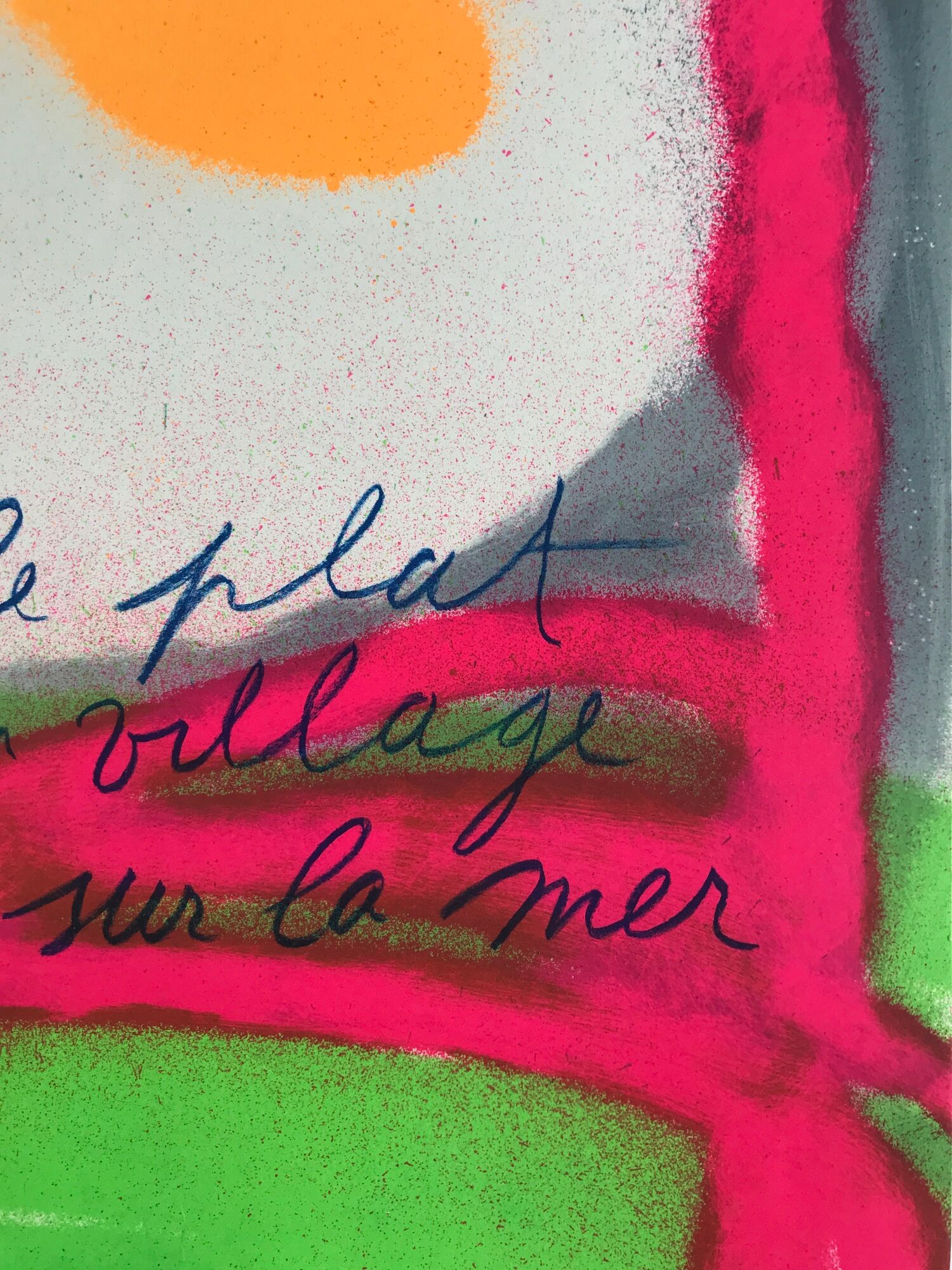 Original lithograph poster by Jean MESSAGIER, Fondation Maeght, 1977