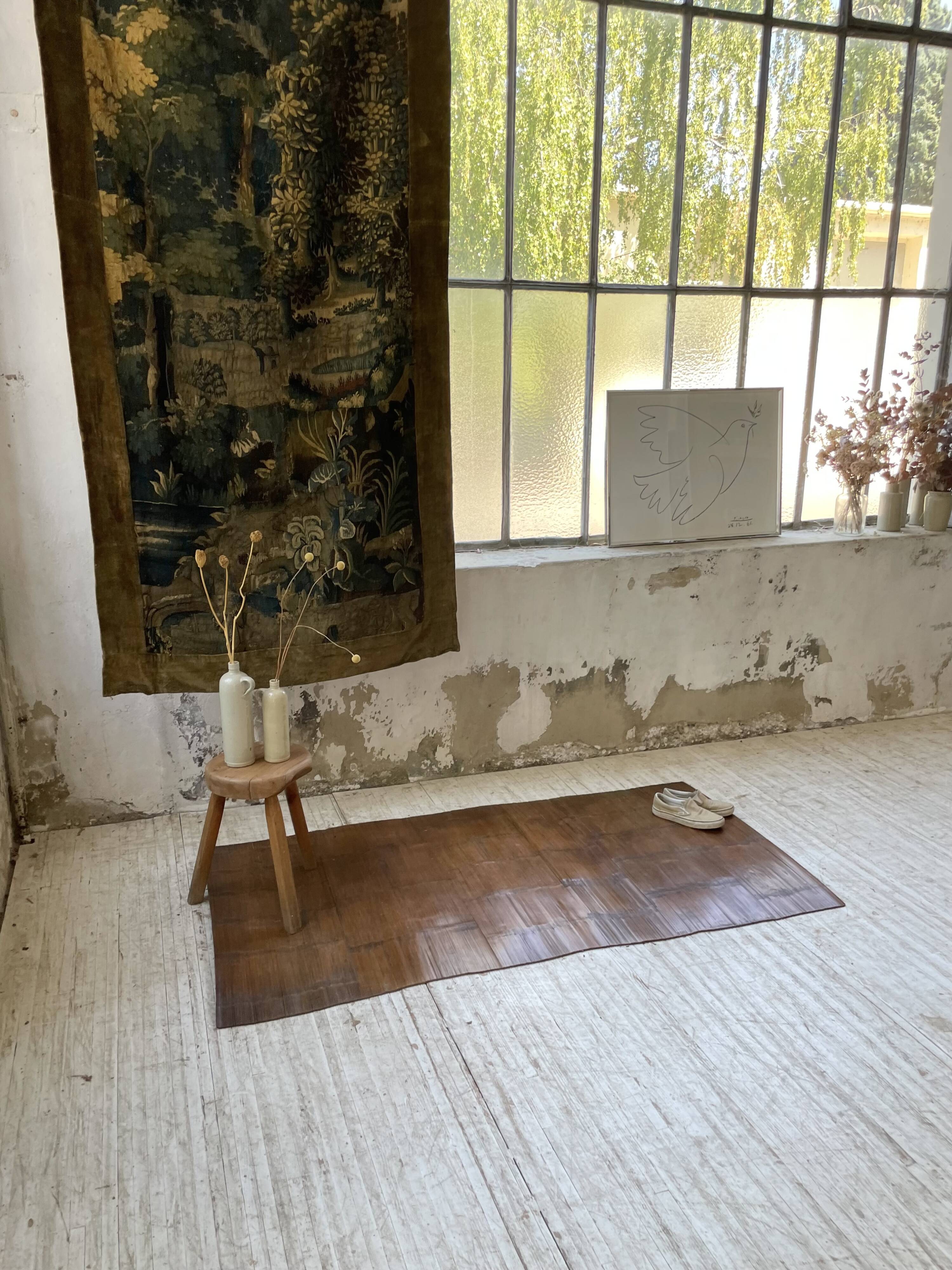 Tapis en bois tribu Akha Birmanie