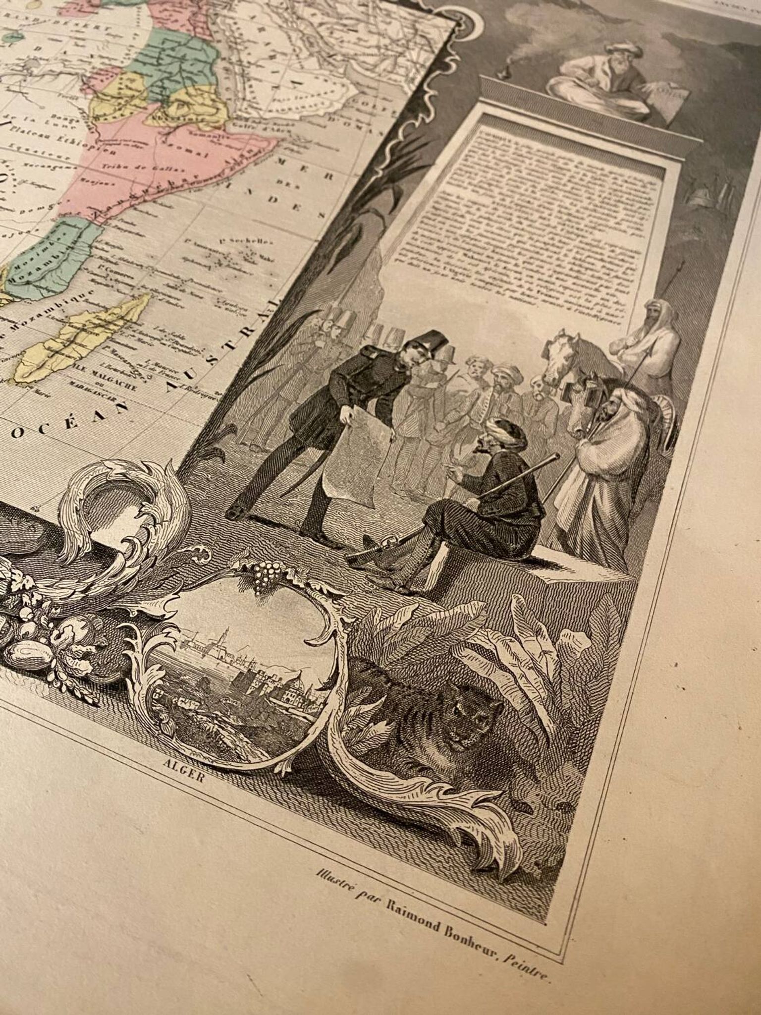 Old illustrated map of Africa