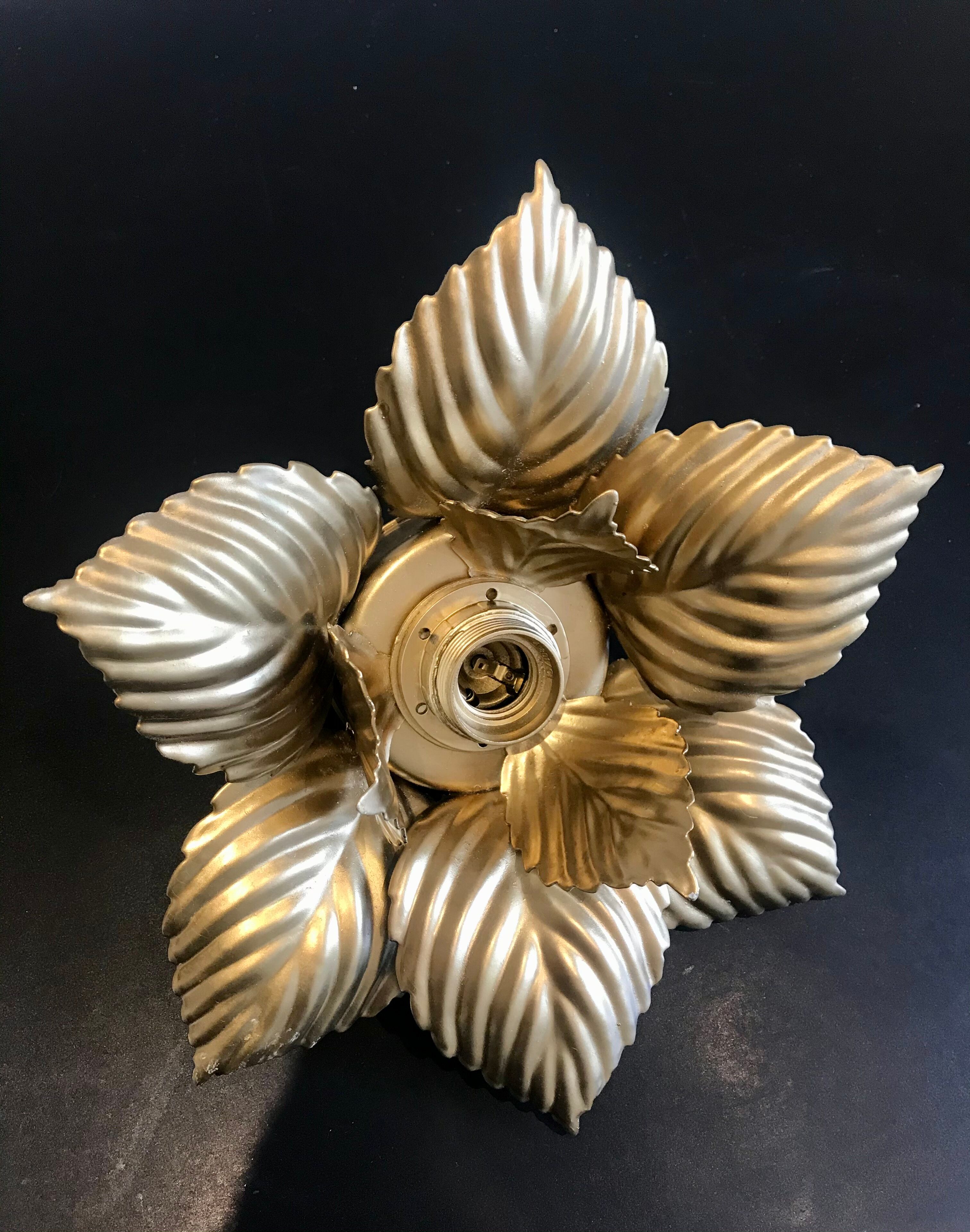 Wall light or ceiling golden leaves