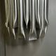 Raak 'concorde' pair of wall lights, 'organ tube' type in brushed aluminium, ca 1970