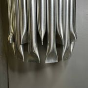 Raak 'concorde' pair of wall lights, 'organ tube' type in brushed aluminium, ca 1970