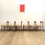 Set of 6 dining chairs by Niels O. Møller for J.L. Mollers