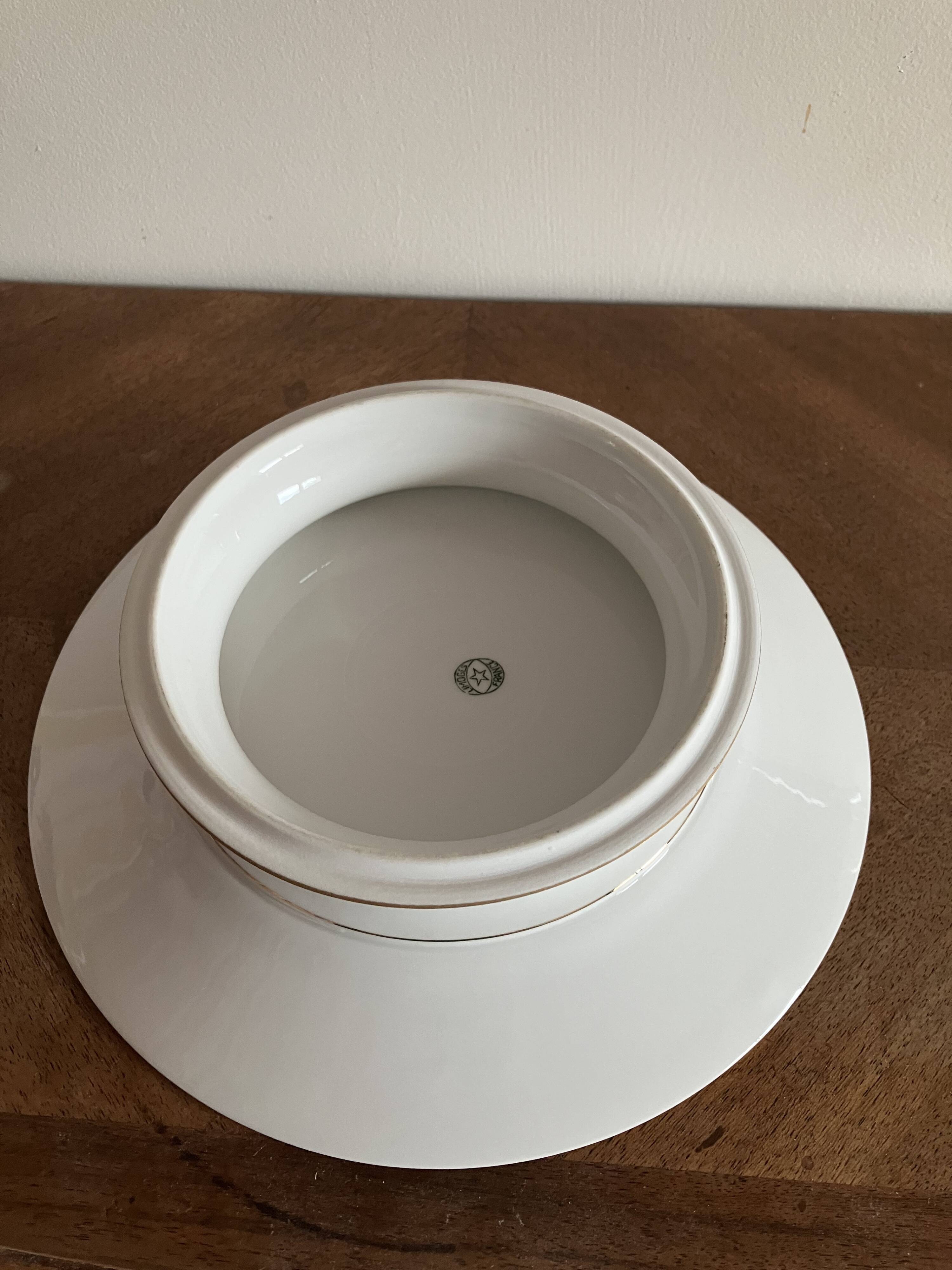Plat présentoir porcelaine