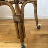 Vintage rattan cradle