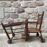 Folding wooden children's high chair