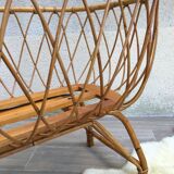 Vintage rattan cradle