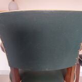 paire de chaises, fauteuils bridges vert foncé