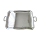 Stainless steel serving tray 44.5 x 33 cm