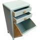 Vintage gray green bathroom chest of drawers