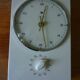 German-made earthenware wall clock 'S', vintage 1950s