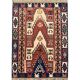 Antique Turkish Mihrabi Kilim Rug, Anatolian Geometric Rustic Carpet