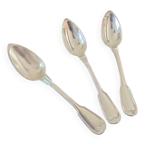 Master Goldsmith : Alfénide, Christofle, Paris - Series of 3 tablespoons - Chinon model