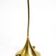 Lampe de table halogène en laiton des années 1980 par Florian Schulz, modèle Esa avec col de cygne.