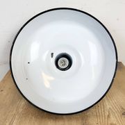 Industrial French Green Enamel Factory Pendant Lamp, 1960s