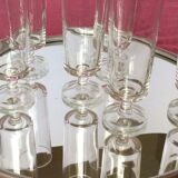 Set of 6 flutes 70s Luminarc Arcoroc