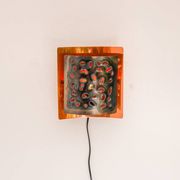 Vintage Brutalist copper wall sconce from Boréns, 1960s