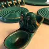 Coasters and bottles, Art Deco knife holders
