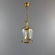 Cylindrical lantern in brass and glass, 20th century