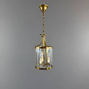 Lanterne cylindrique en laiton et verre, XXe Siècle