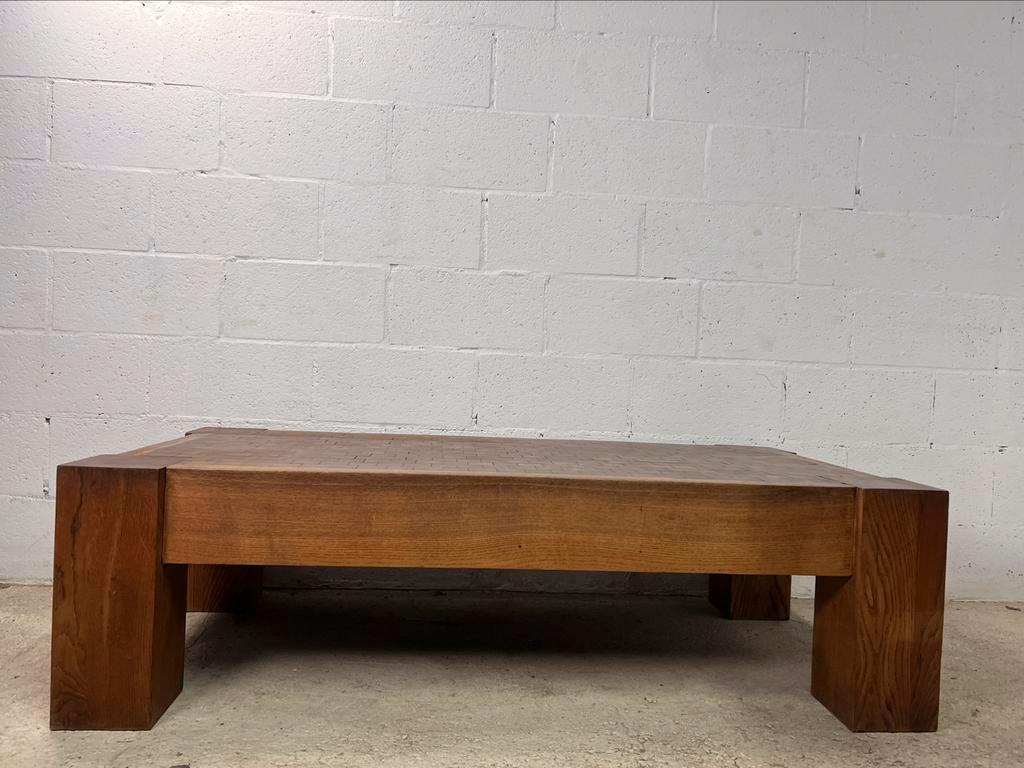 Sturdy wooden vintage coffee table