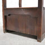 Fauteuil coffre en bois, XIX ème