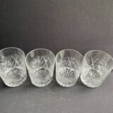 3170 – 4 verres à whisky – cristal taillé
