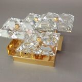 Magnificent pair of crystal wall lights by Kinkeldey, Germany, 1970s.