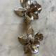 Pair of vintage silver metal candle holders