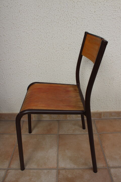 Lot de 4 chaises d'école Mullca 510 vintage
