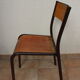 Lot de 4 chaises d'école Mullca 510 vintage