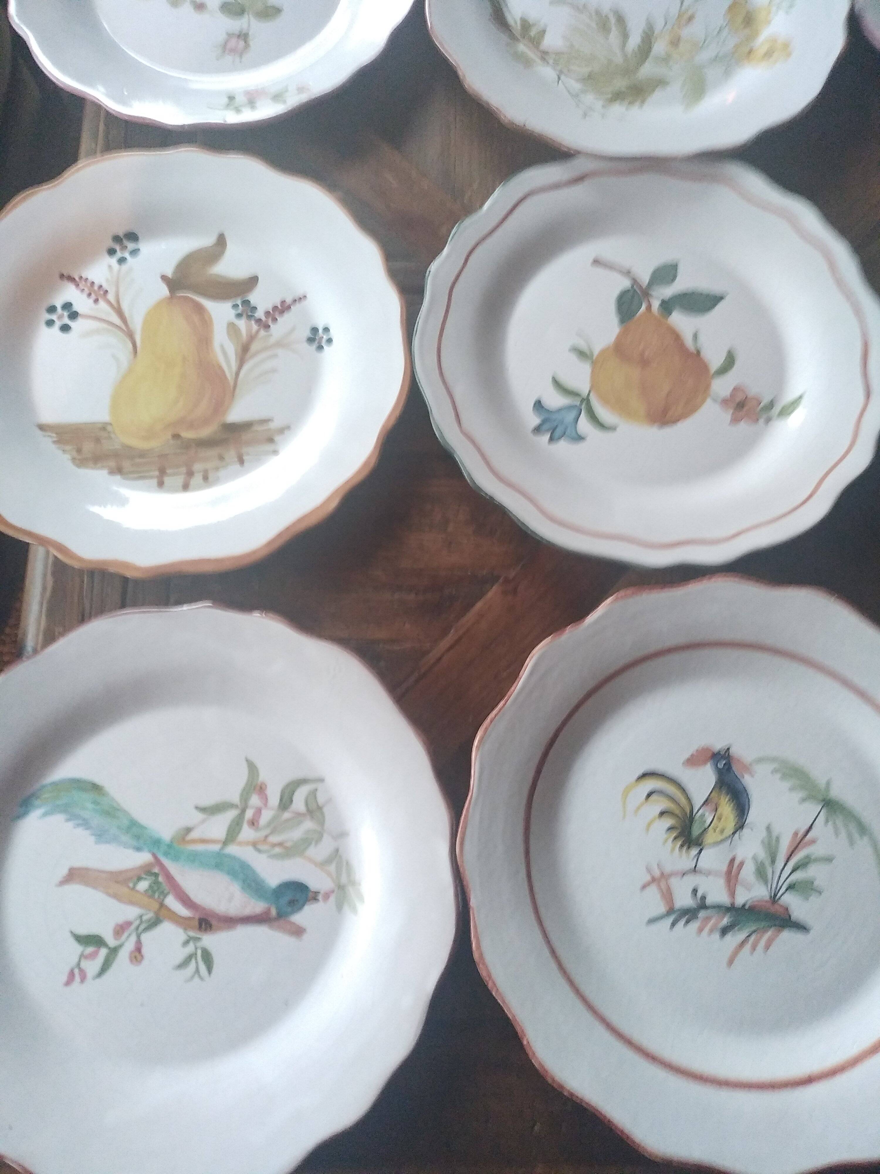 Ceramic plates. 70s/80s Work inspired by the 16th and 17th centuries.