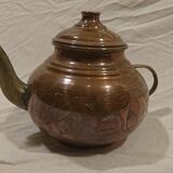 Theiere en cuivre et laiton ancienne