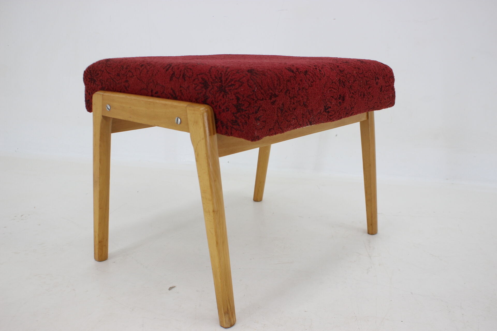 Tabouret de hêtre des années 1960, Tchécoslovaquie