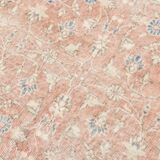 251x363Cm Peach Color Floral Design Rug, Handmade Wool Rug