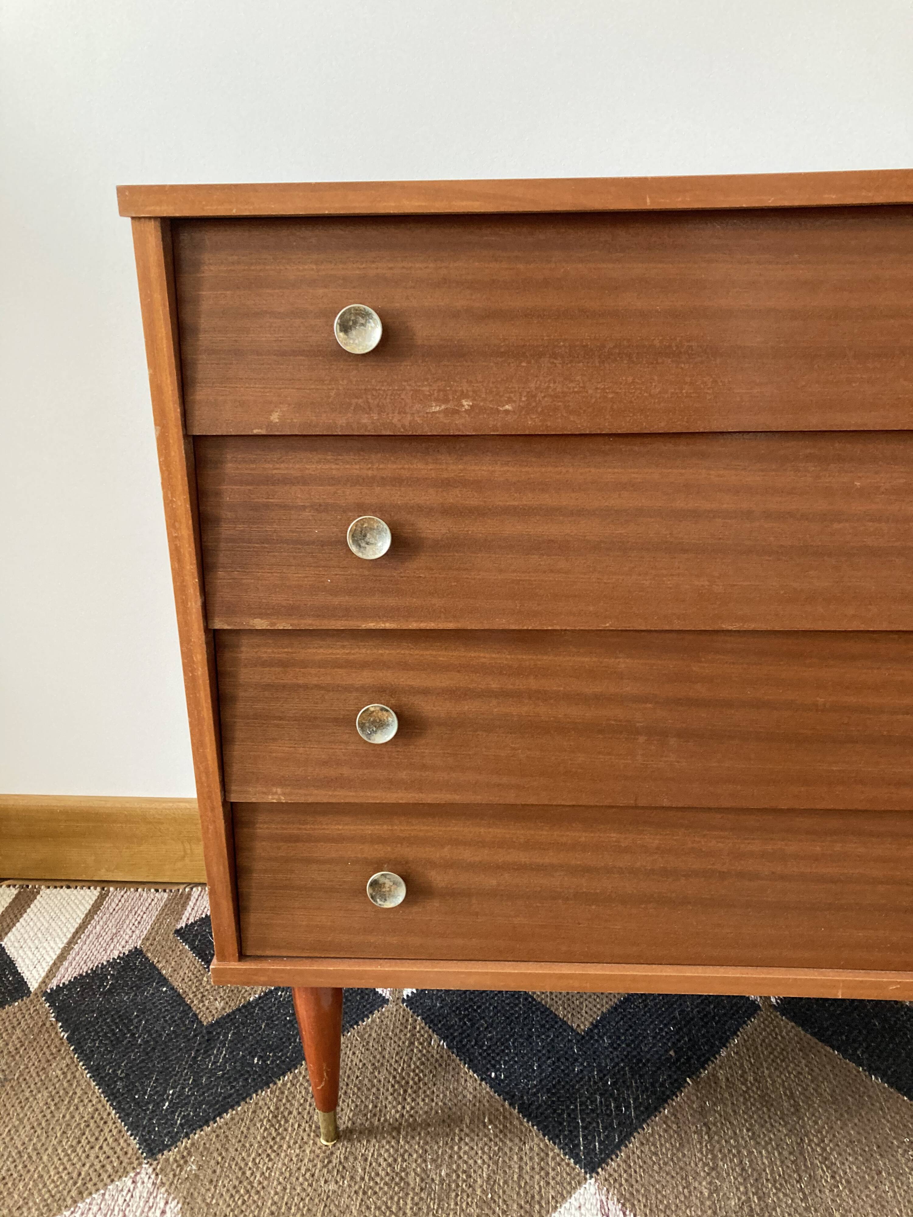 Chest of drawers feet pencils