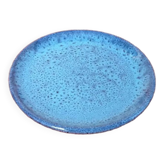 Presentation bowl enamelled ceramic, speckled navy blue