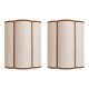 Cream jute wall sconces and bronze velvet trims