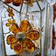 Glass flower hanging lamp 1950-60’s