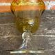Empty Fruit Bowl Pocket Vase Transparent & Amber Vintage #D756