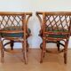 Salon de jardin en rotin console et deux fauteuils