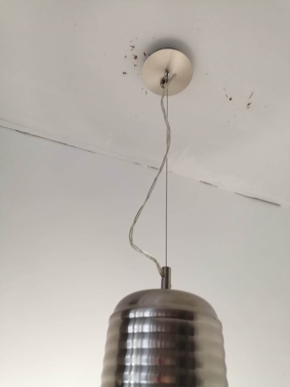 Suspension 80s. Large blown glass bulb