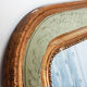 Miroir doré et vert de gris Louis Philippe - 75cm x 57cm