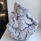 Vase design fat lava blue 70s